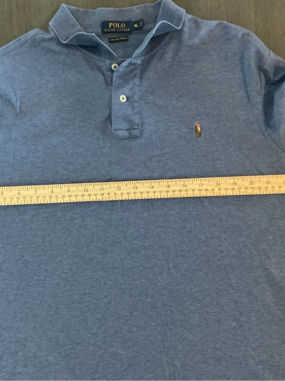 Polo Ralph Lauren Pima Soft Touch Polo Shirt Blue Heather Men’s Size XL